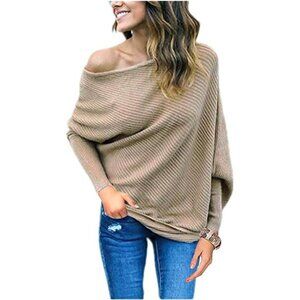 Off Shoulder Sleeve Loose Sweater